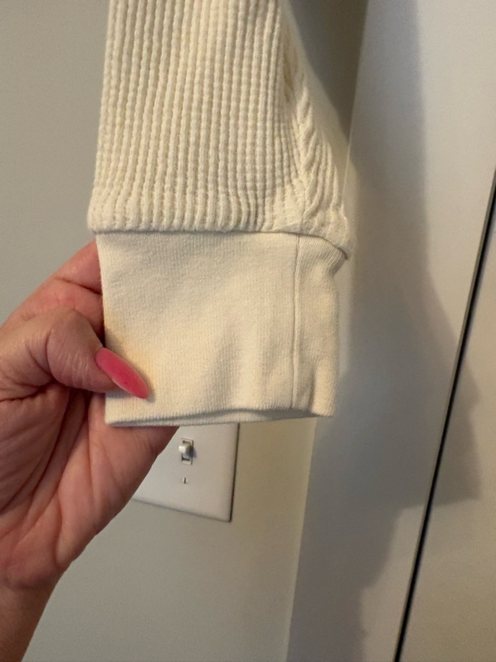 Double Zero Cream Ribbed Top - Picture 3 of 6